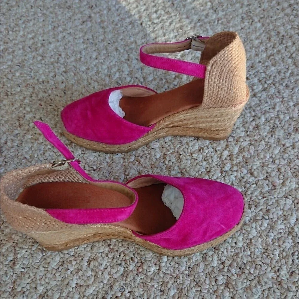 Azura Antoine Fuchsia Suede Espadrille size 36